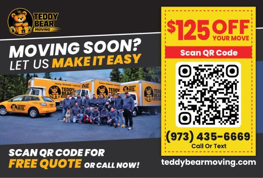 Teddy Bear Moving custom postcard design